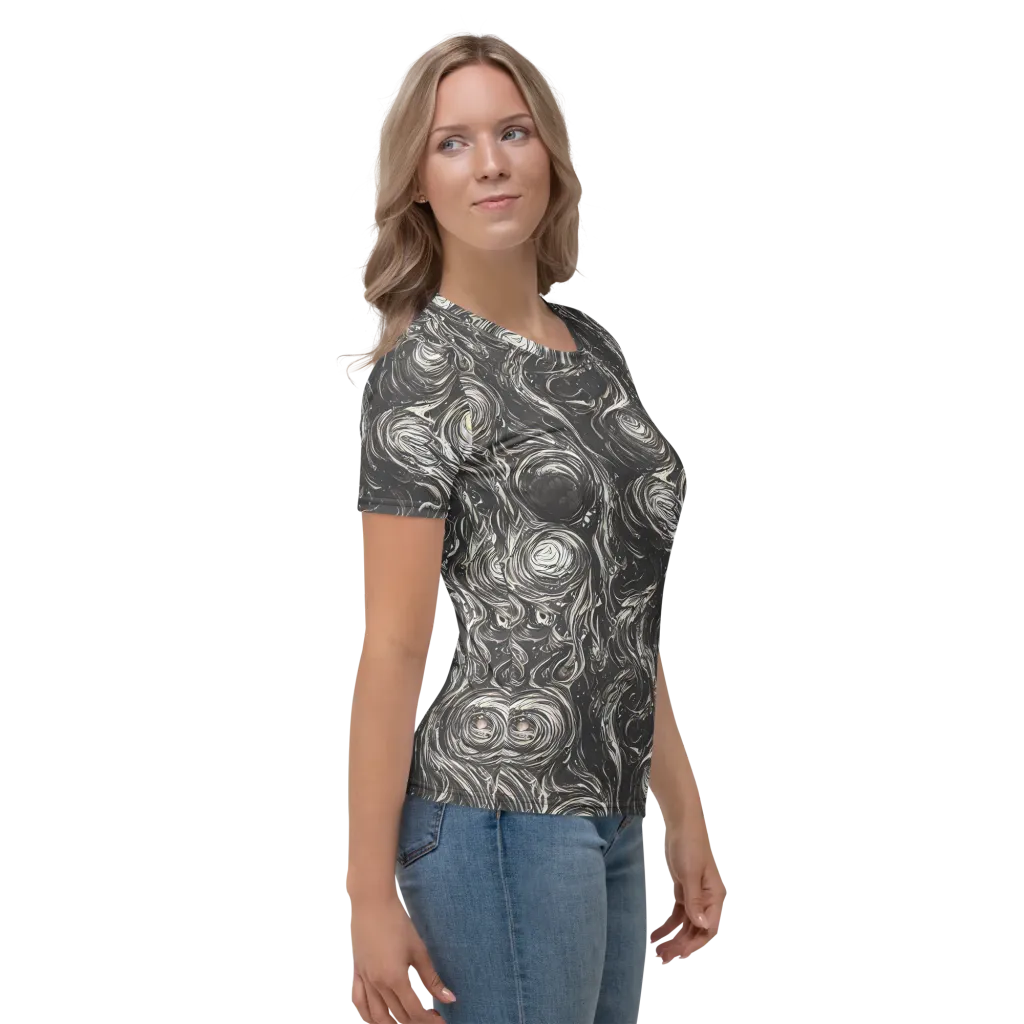 Inkstone Spiral on Women's Crew Neck T-Shirt — Right