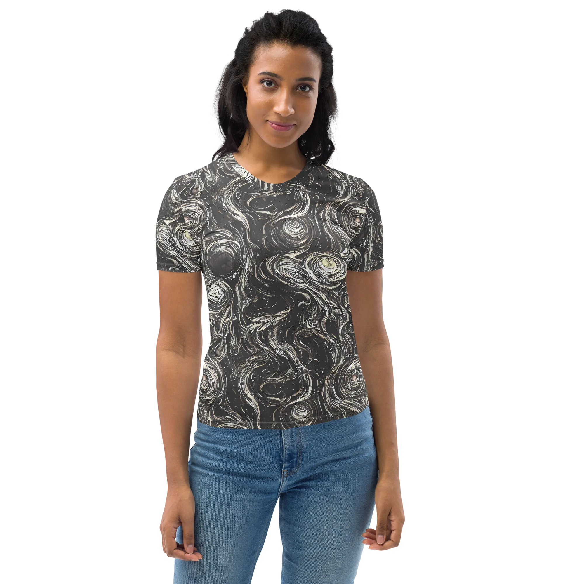 Inkstone Spiral on Women's Crew Neck T-Shirt — Front