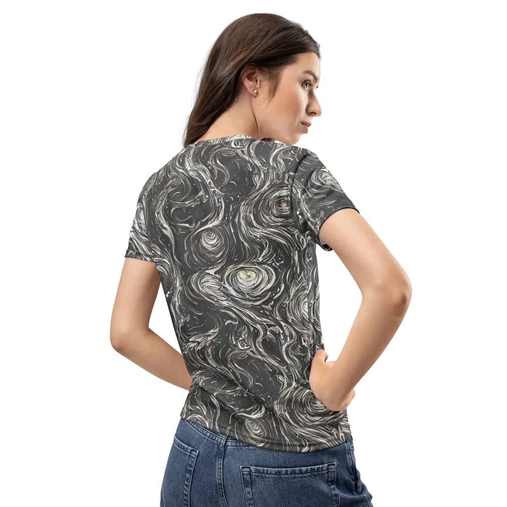Inkstone Spiral on Women's Crew Neck T-Shirt — Back