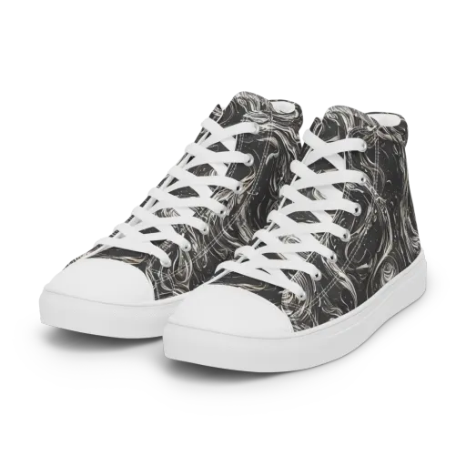 Inkstone Spiral on a Women's High Top Canvas Shoes
