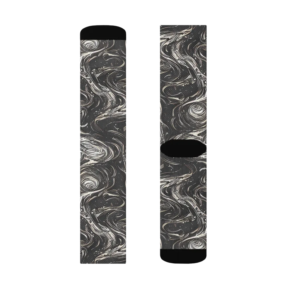 Inkstone Spiral on Socks — Left Sock