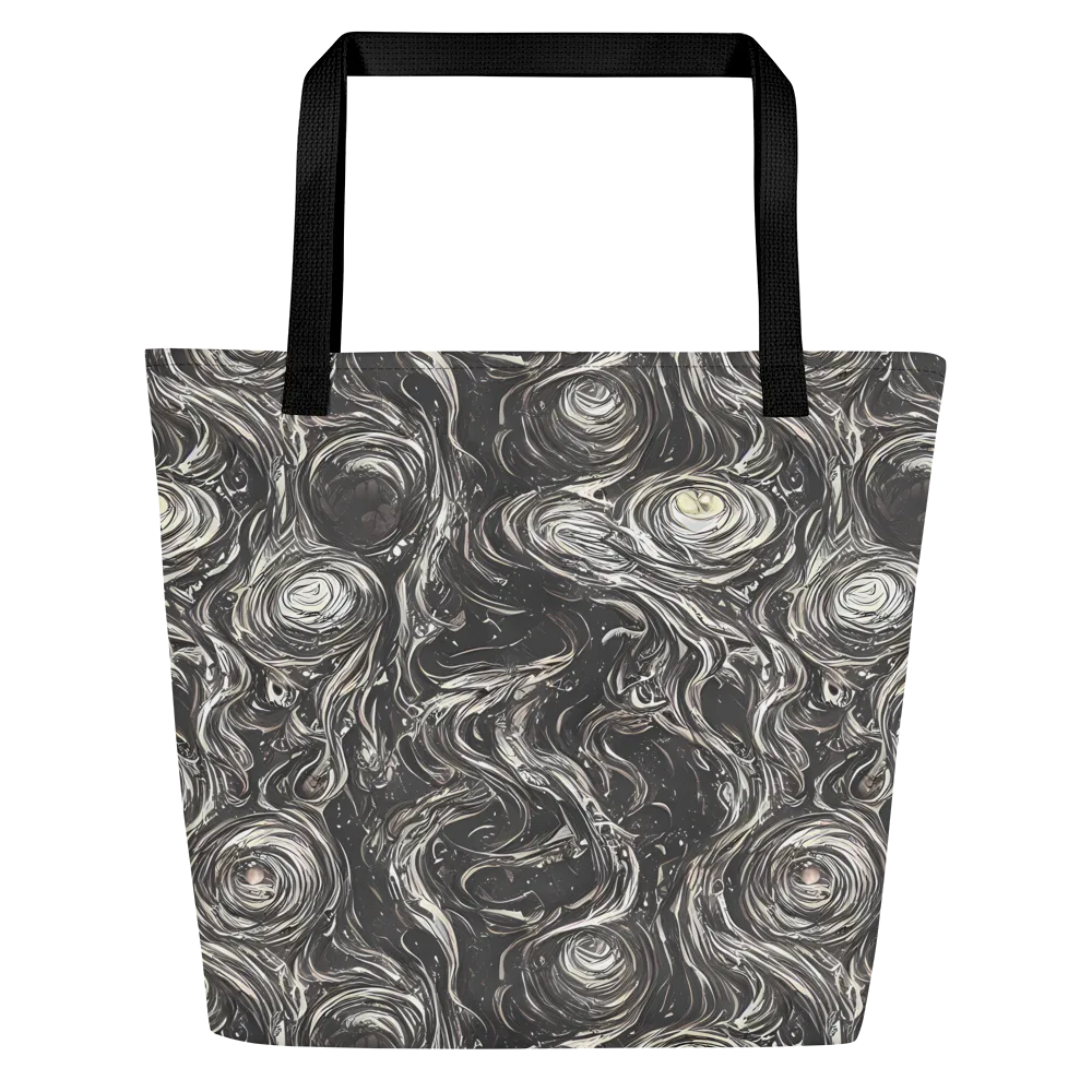 Inkstone Spiral on Large Tote Bag W/ Pocket — Front