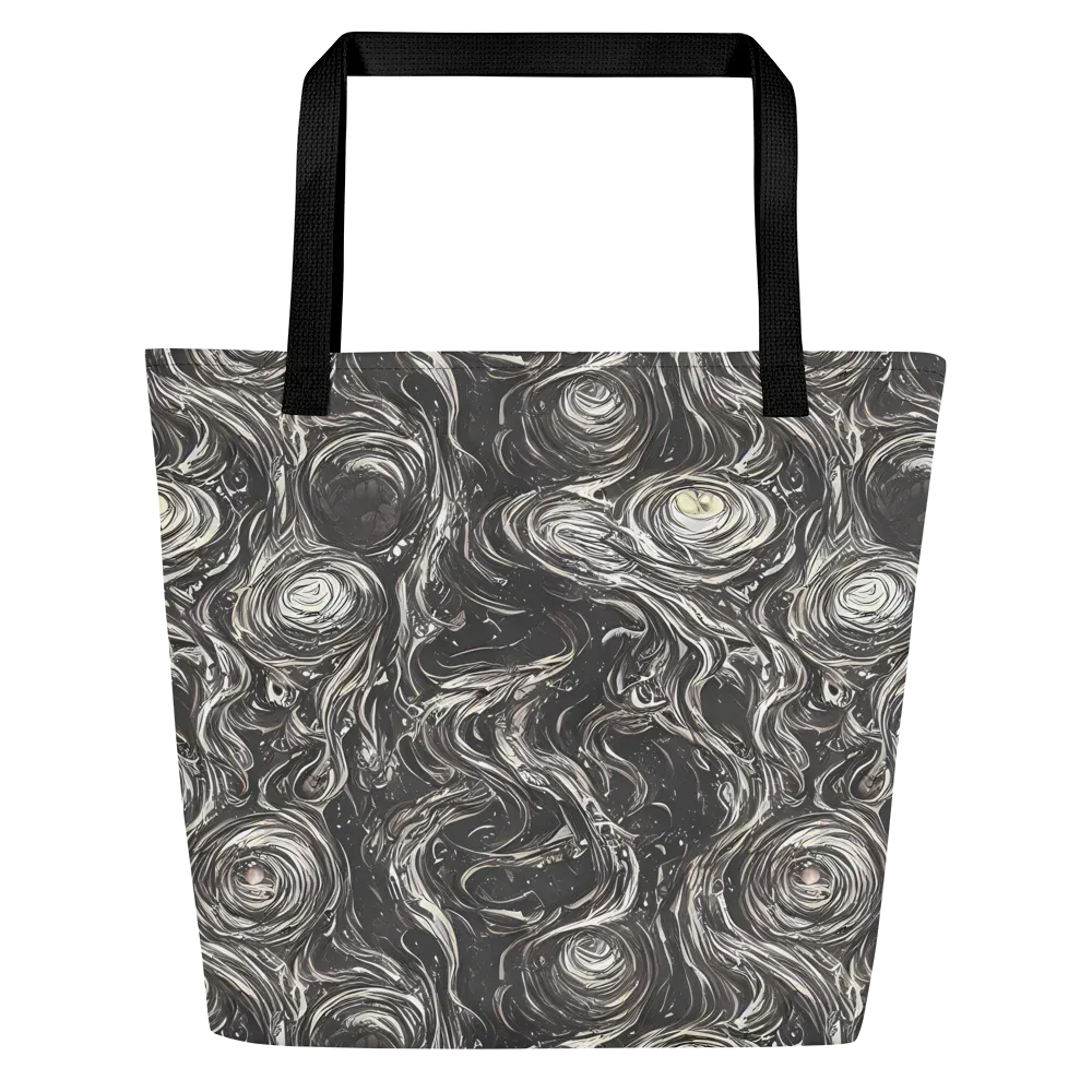 Inkstone Spiral on Large Tote Bag W/ Pocket — Front