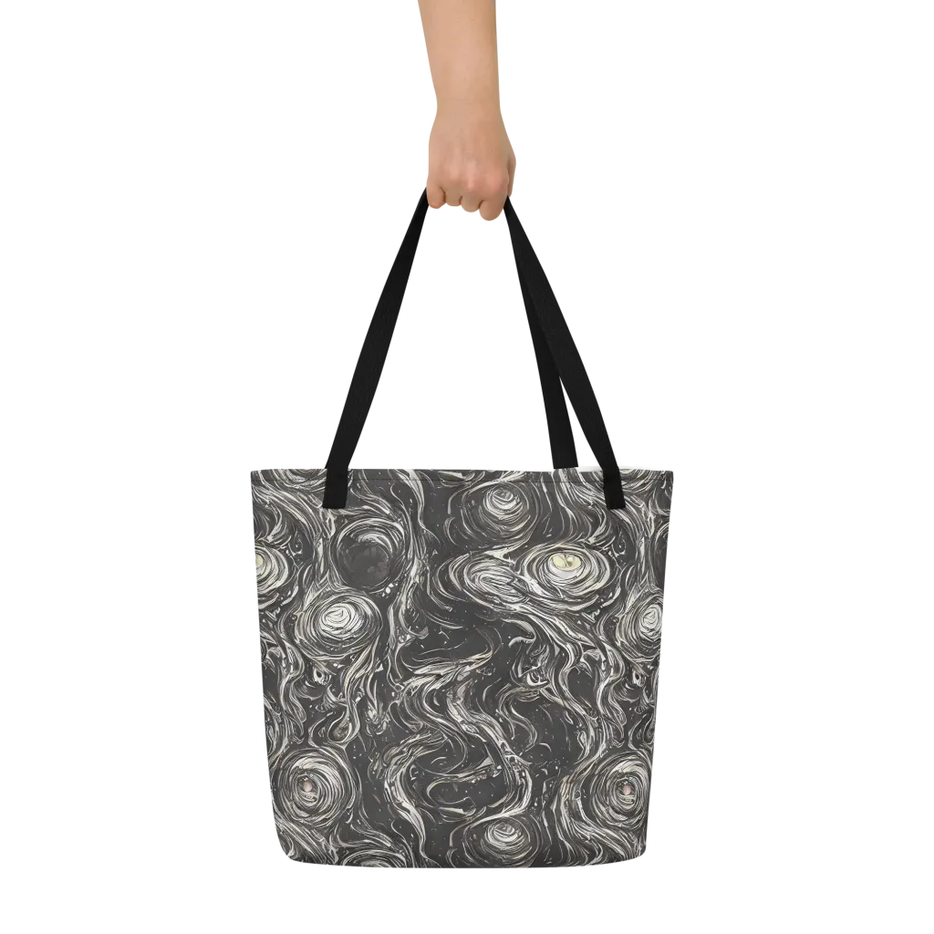 Inkstone Spiral on Large Tote Bag W/ Pocket — Front