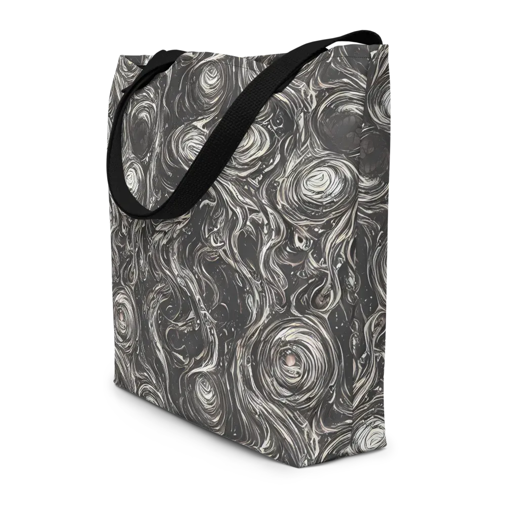 Inkstone Spiral on Large Tote Bag W/ Pocket — Front
