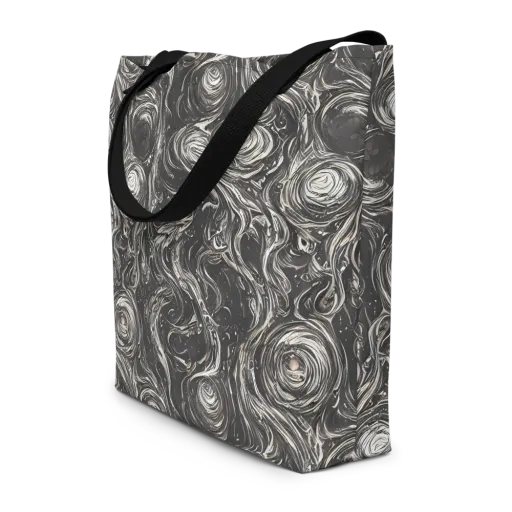 Inkstone Spiral on a Large Tote Bag W/ Pocket