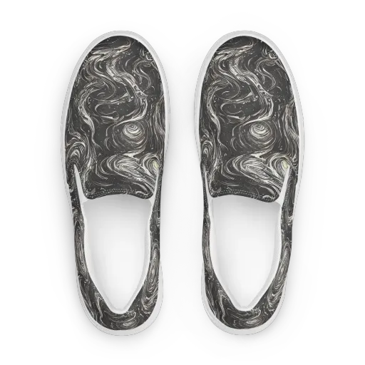 Inkstone Spiral on a Women's Slip-On Canvas Shoes