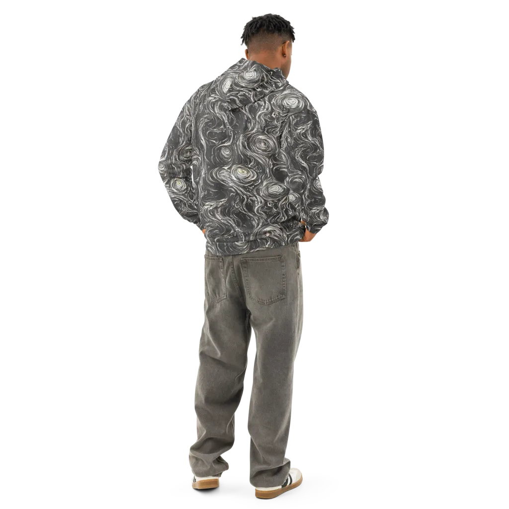 Inkstone Spiral on Cotton Hoodie — Back