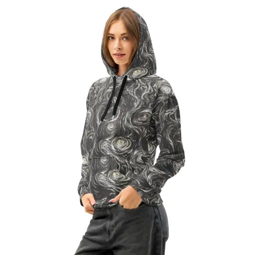 Inkstone Spiral on a Cotton Hoodie