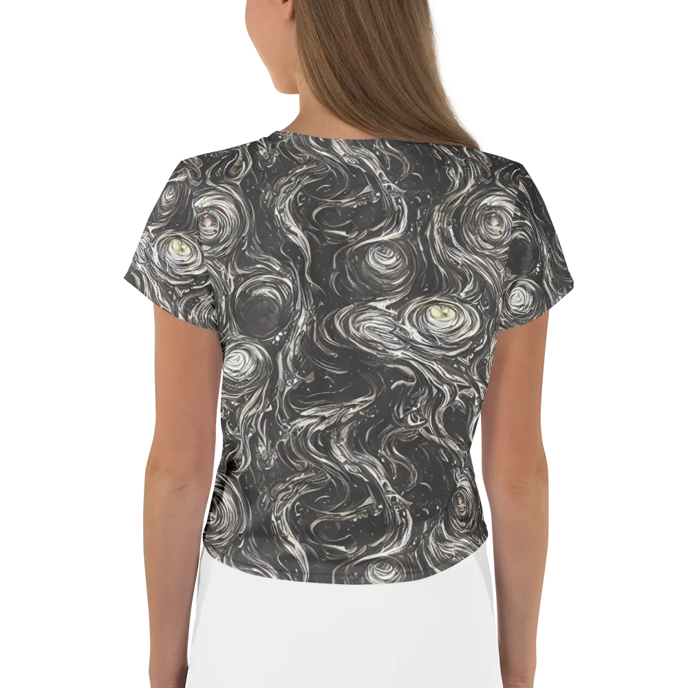 Inkstone Spiral on Crop Tee — Back