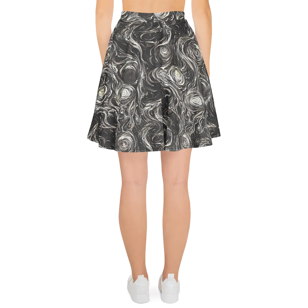 Inkstone Spiral on Skater Skirt — Back