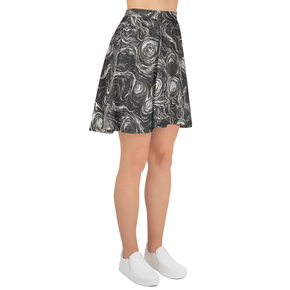 Inkstone Spiral on Skater Skirt — Right
