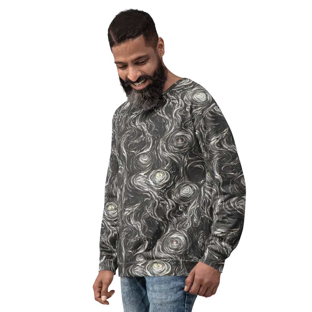 Inkstone Spiral on Sweatshirt — Left Front