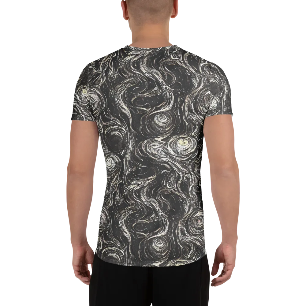 Inkstone Spiral on Men's Athletic T-Shirt — Back