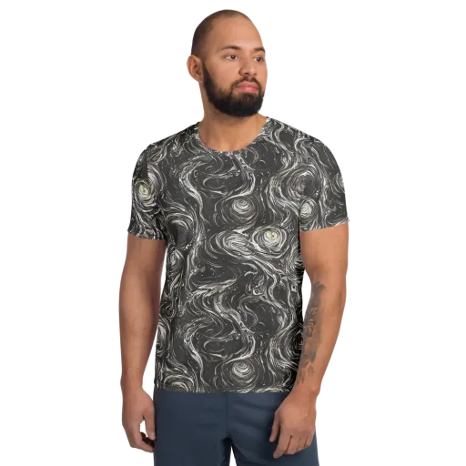 Inkstone Spiral on a Men's Athletic T-Shirt