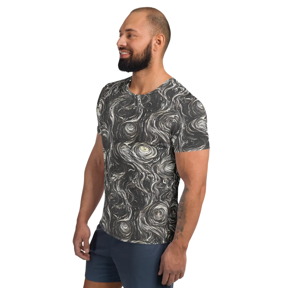 Inkstone Spiral on Men's Athletic T-Shirt — Left
