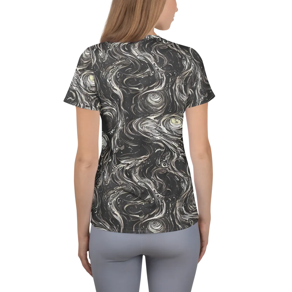 Inkstone Spiral on Women's Athletic T-Shirt — Back