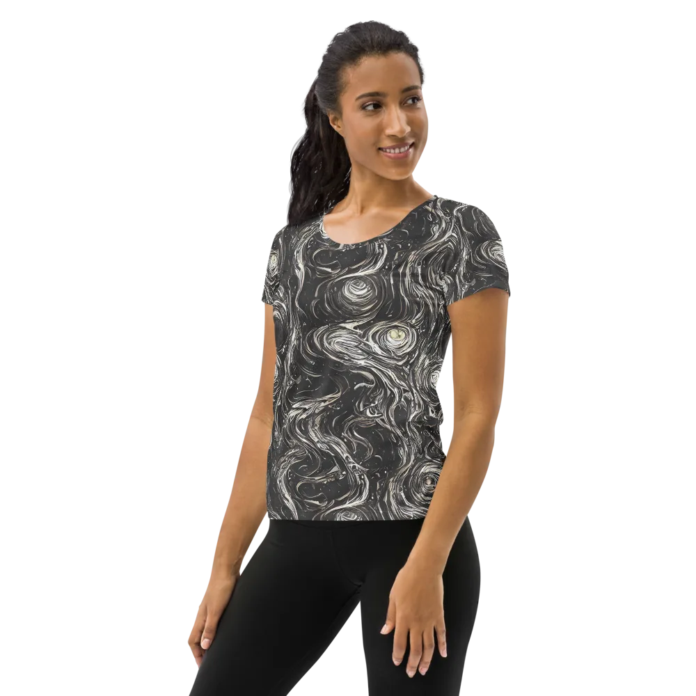 Inkstone Spiral on Women's Athletic T-Shirt — Left