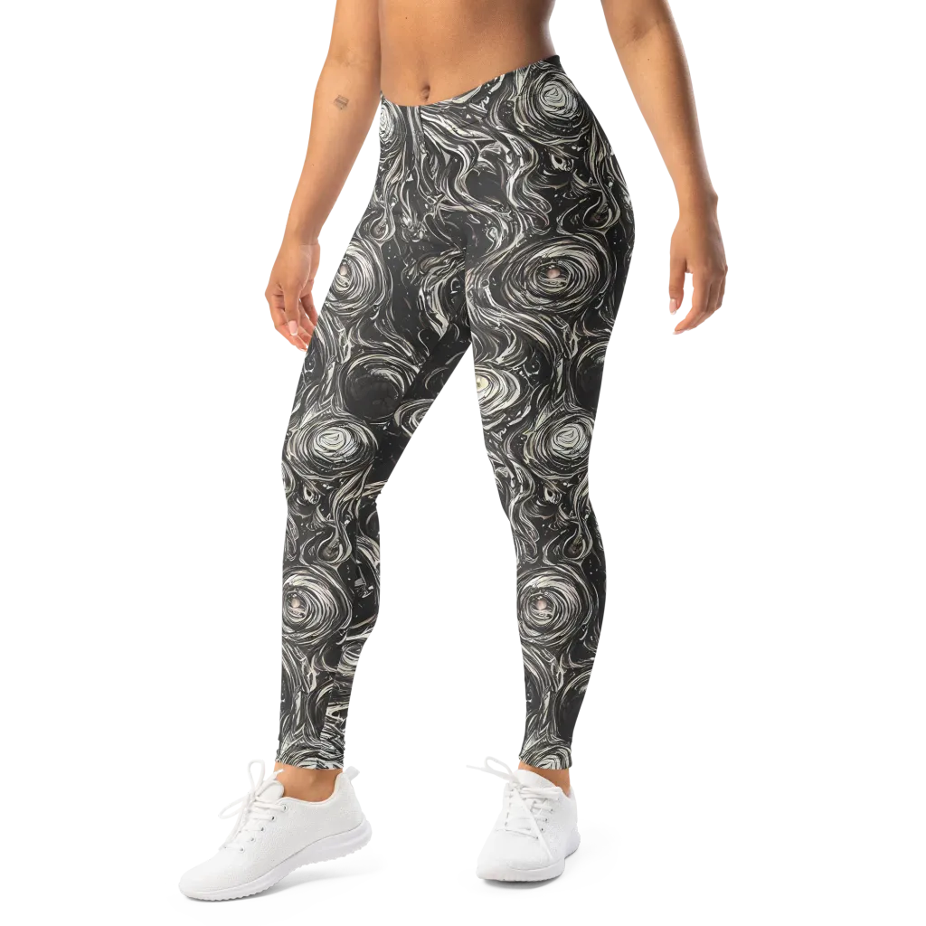 Inkstone Spiral on Leggings — Left Front