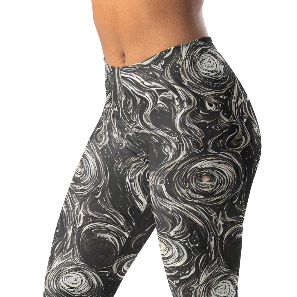 Inkstone Spiral on Leggings — Left Front