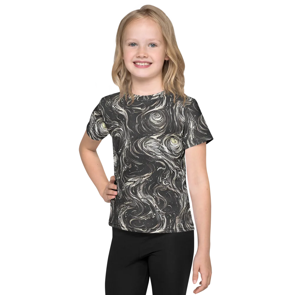 Inkstone Spiral on Kids Crew Neck T-Shirt — Front