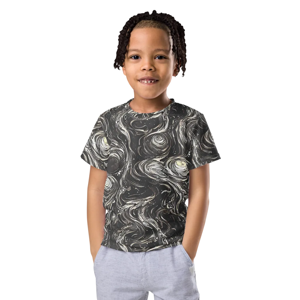 Inkstone Spiral on Kids Crew Neck T-Shirt — Front