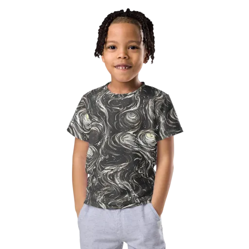 Inkstone Spiral on a Kids Crew Neck T-Shirt