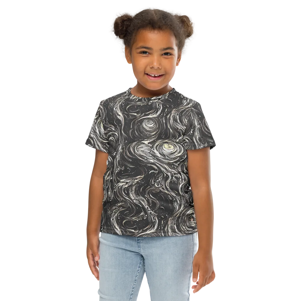 Inkstone Spiral on Kids Crew Neck T-Shirt — Front