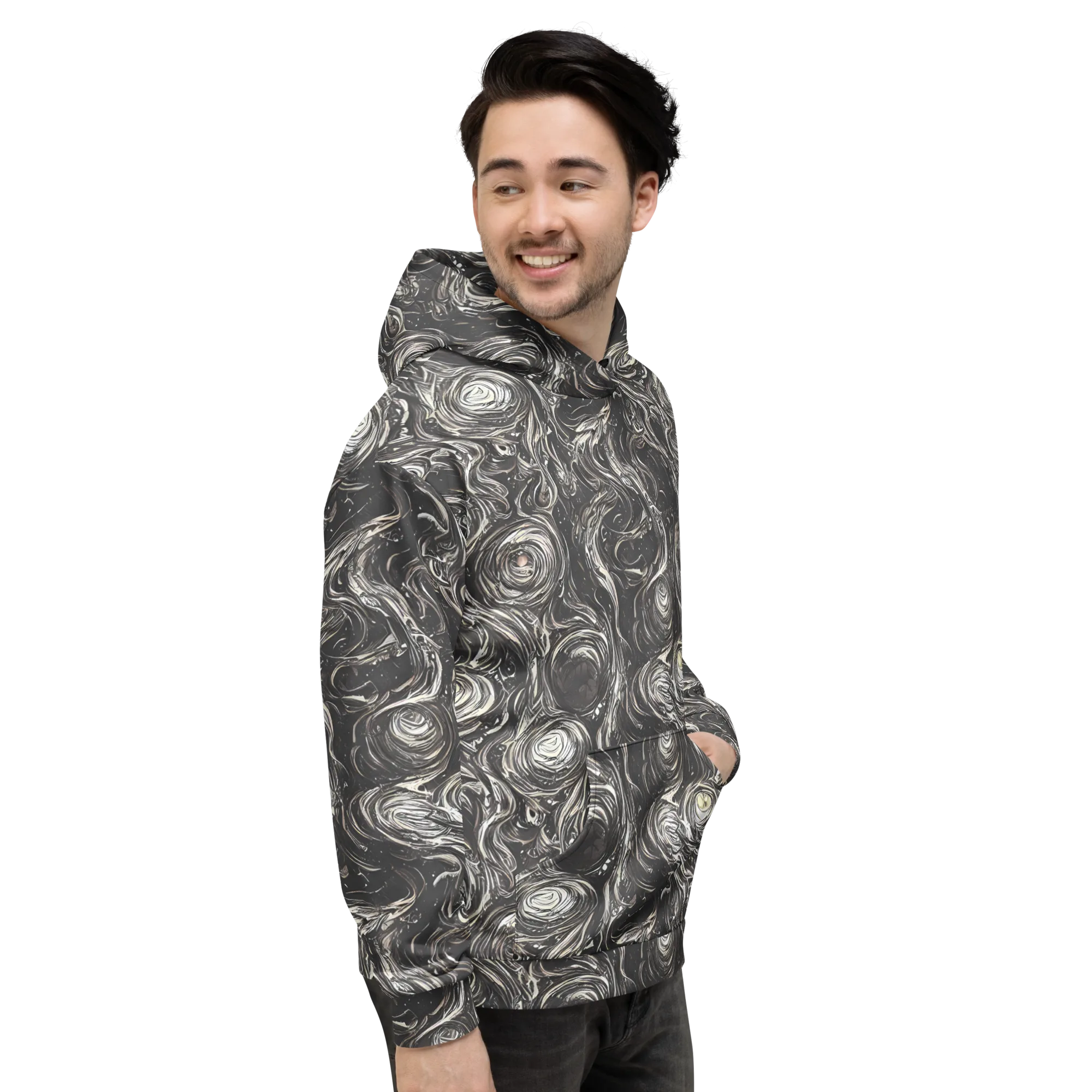 Inkstone Spiral on Hoodie — Right