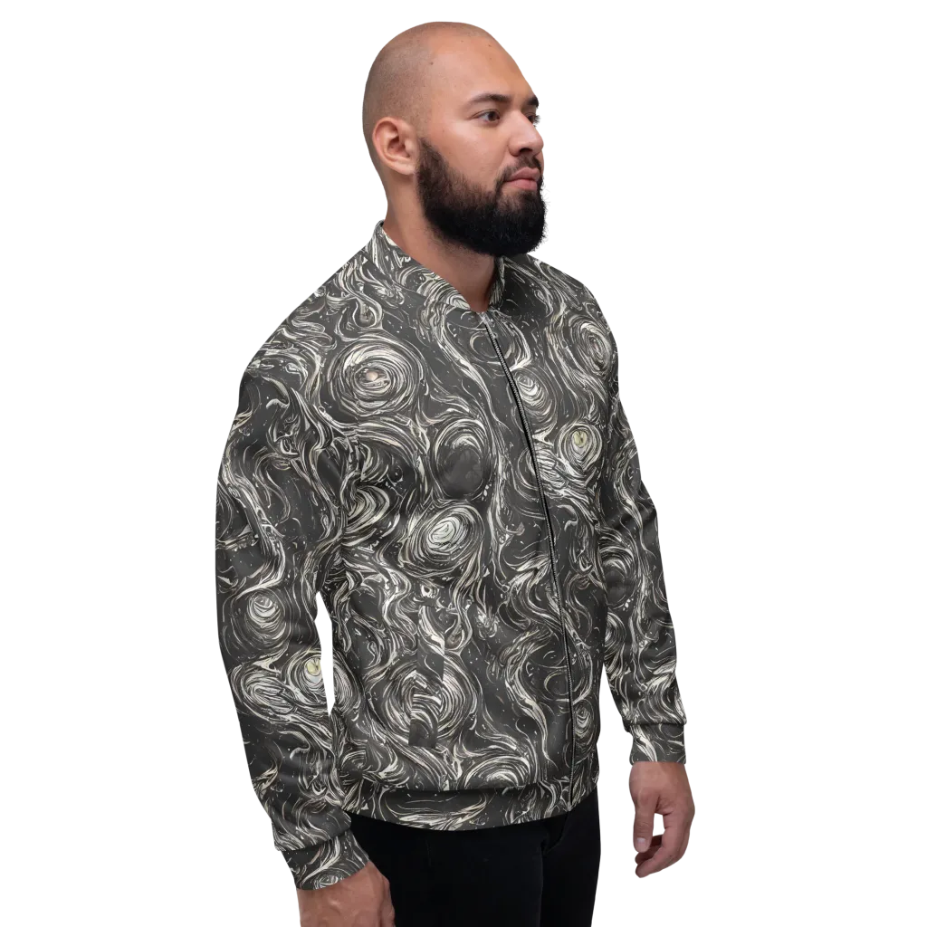 Inkstone Spiral on Bomber Jacket — Right