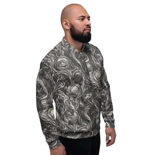 Inkstone Spiral on a Bomber Jacket
