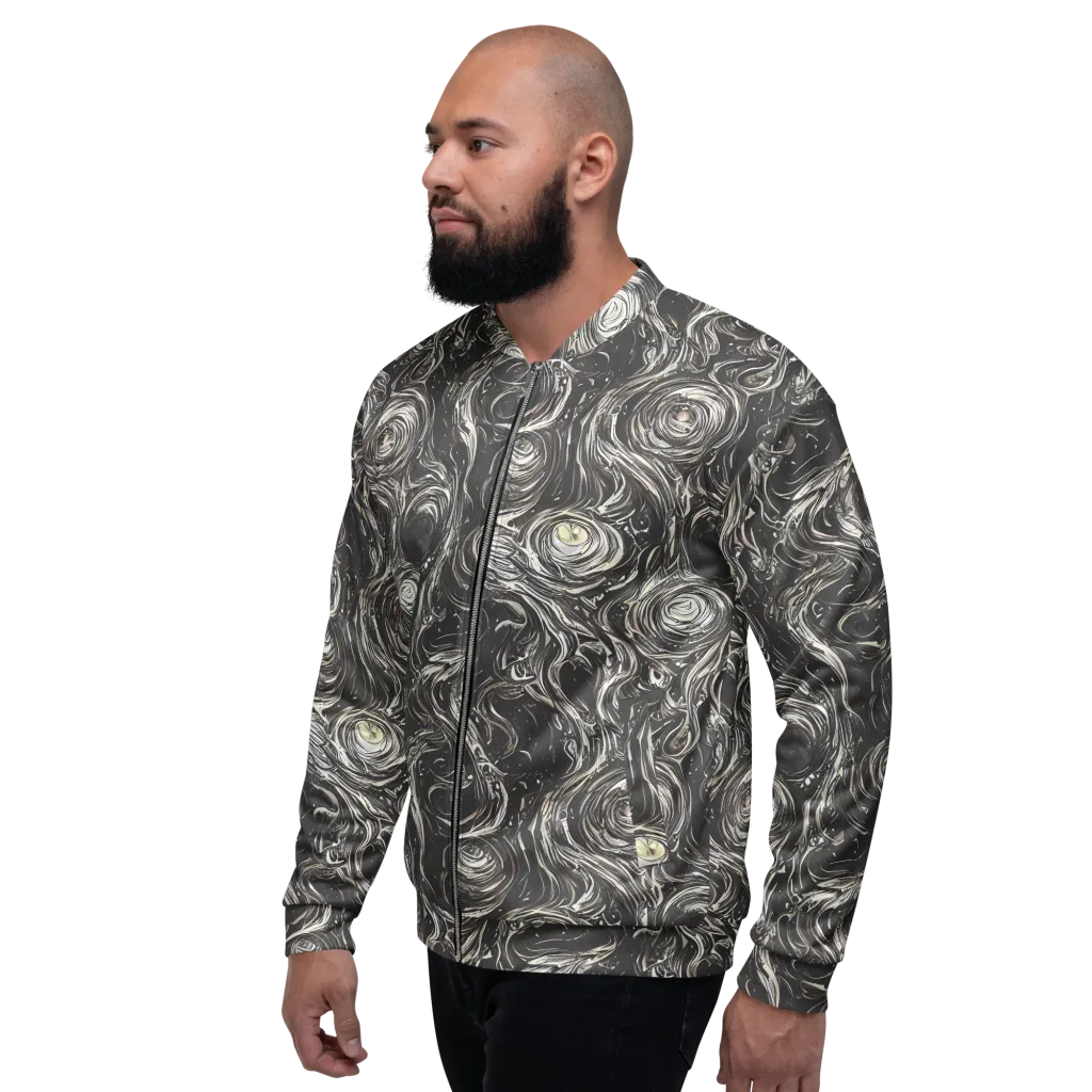 Inkstone Spiral on Bomber Jacket — Left