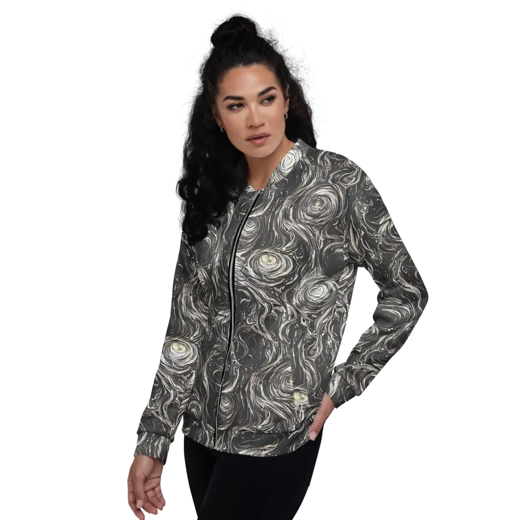 Inkstone Spiral on Bomber Jacket — Left