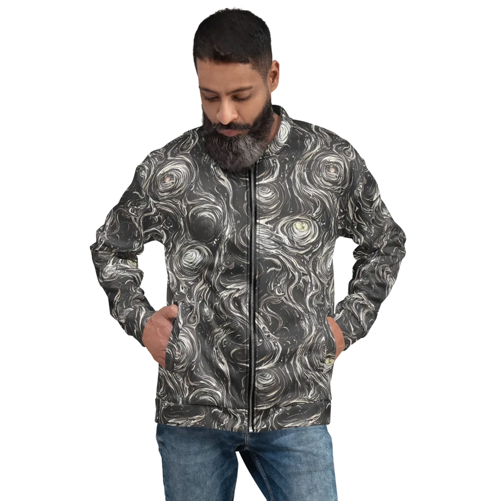 Inkstone Spiral on Bomber Jacket — Front