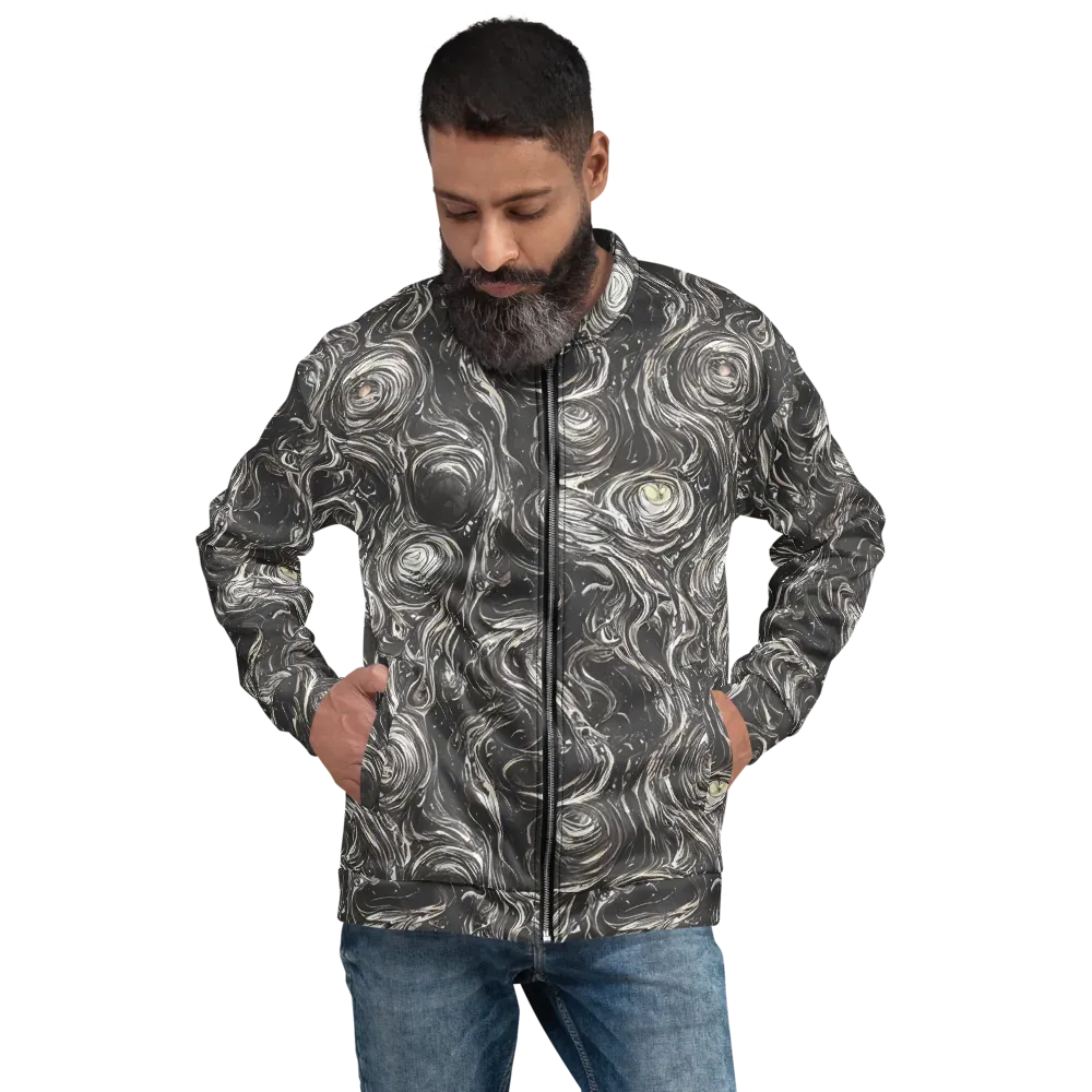 Inkstone Spiral on Bomber Jacket — Front
