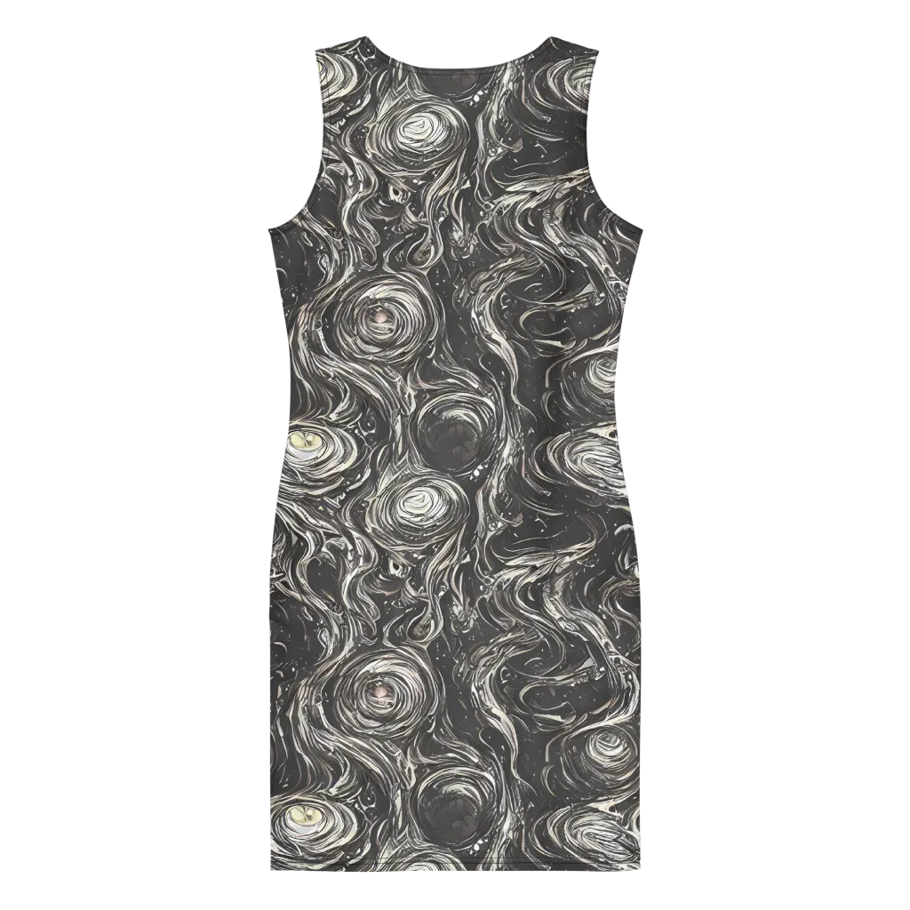Inkstone Spiral on Bodycon Dress — Back