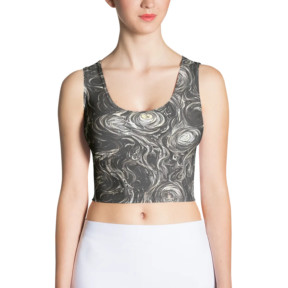 Inkstone Spiral on Crop Top — Front