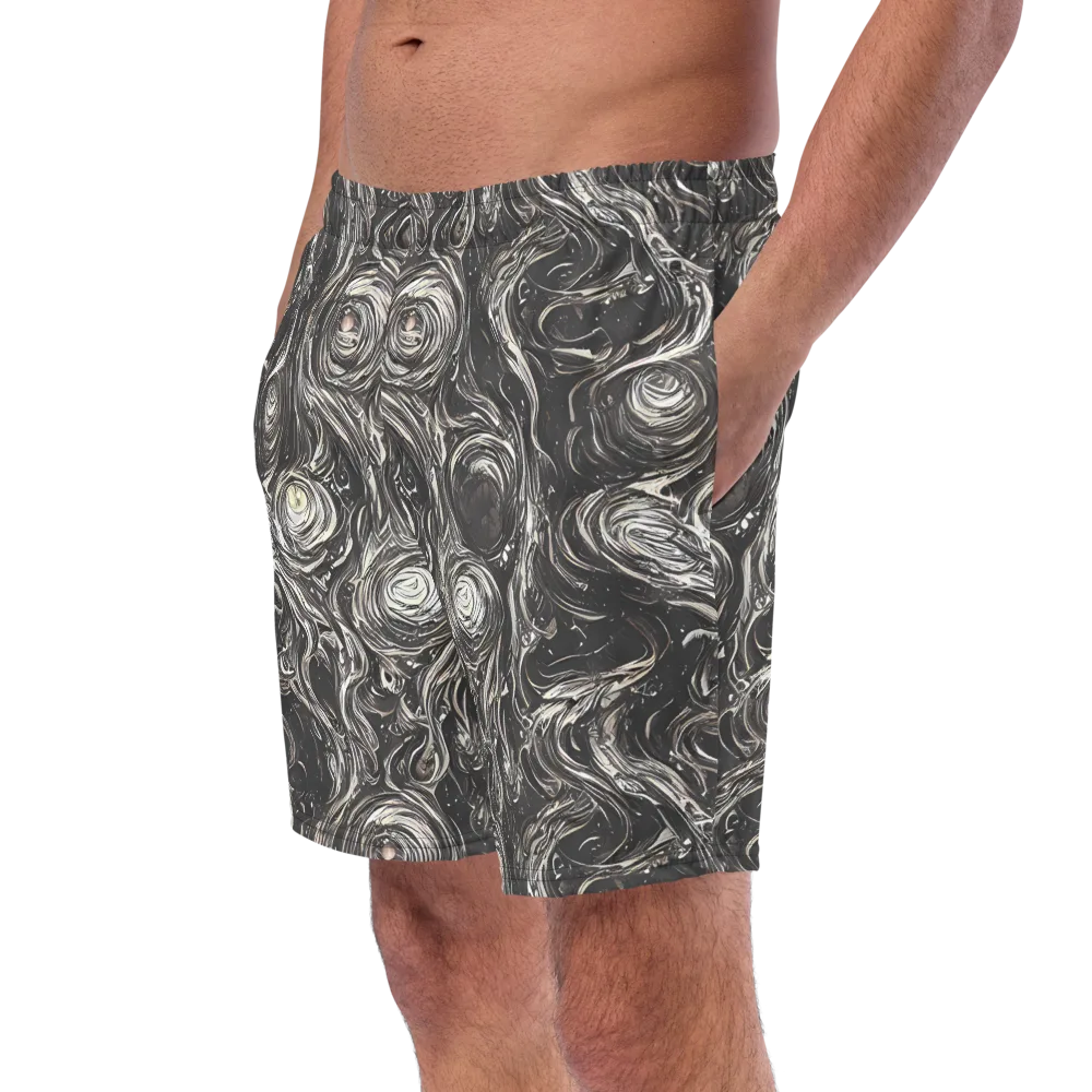 Inkstone Spiral on Swim Trunks — Left Front