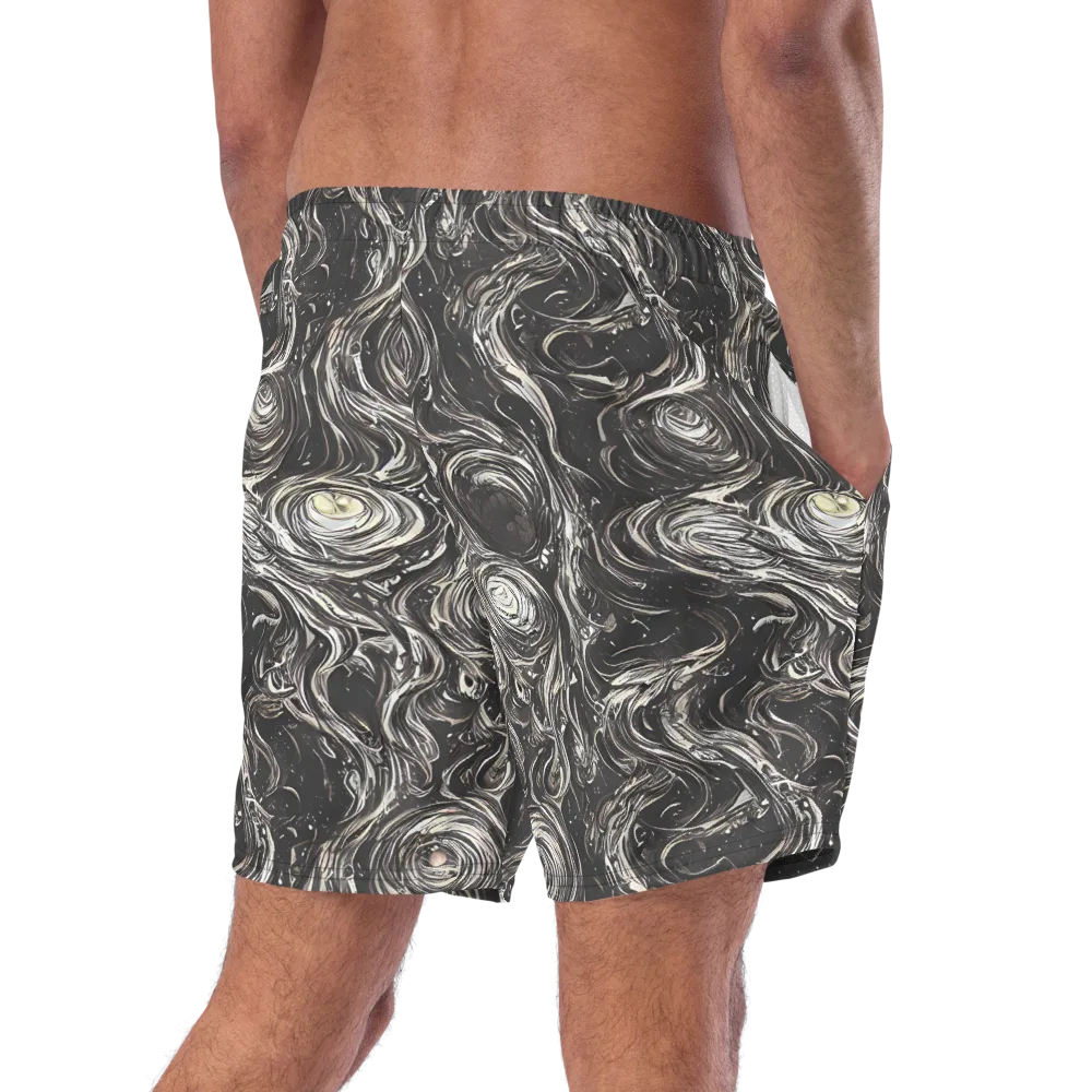 Inkstone Spiral on Swim Trunks — Right Back