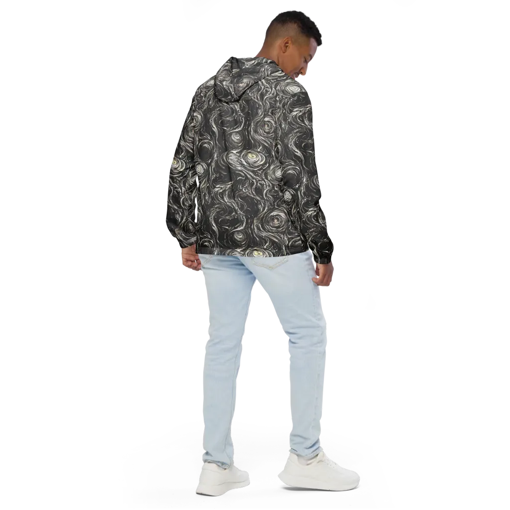 Inkstone Spiral on Men's Windbreaker — Back