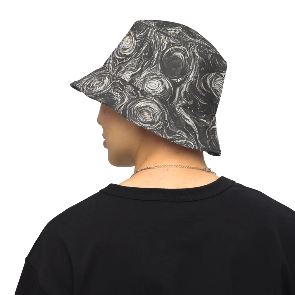 Inkstone Spiral on Reversible Bucket Hat — Back Inside