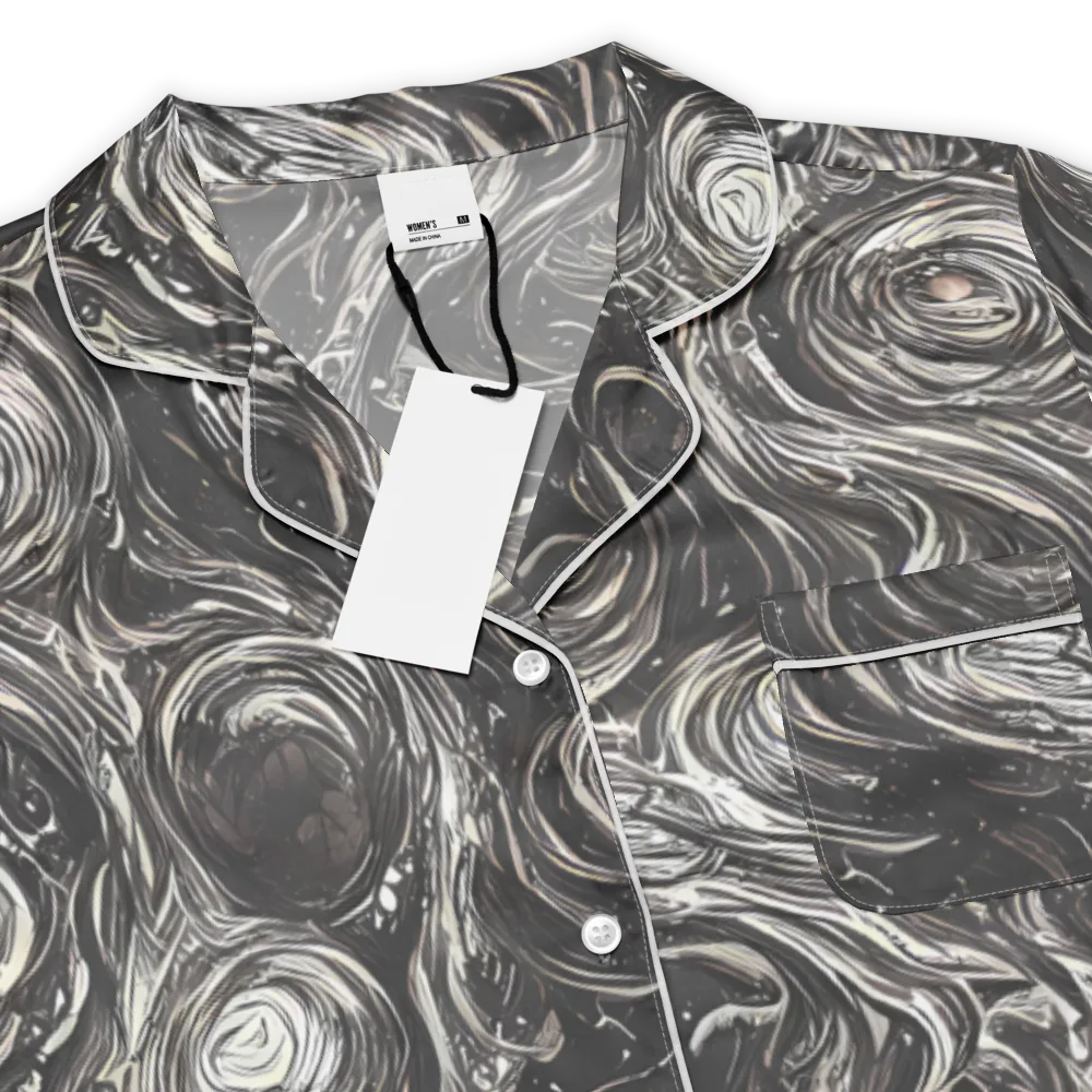 Inkstone Spiral on Women's Short Sleeve Pajama Top — Product details
