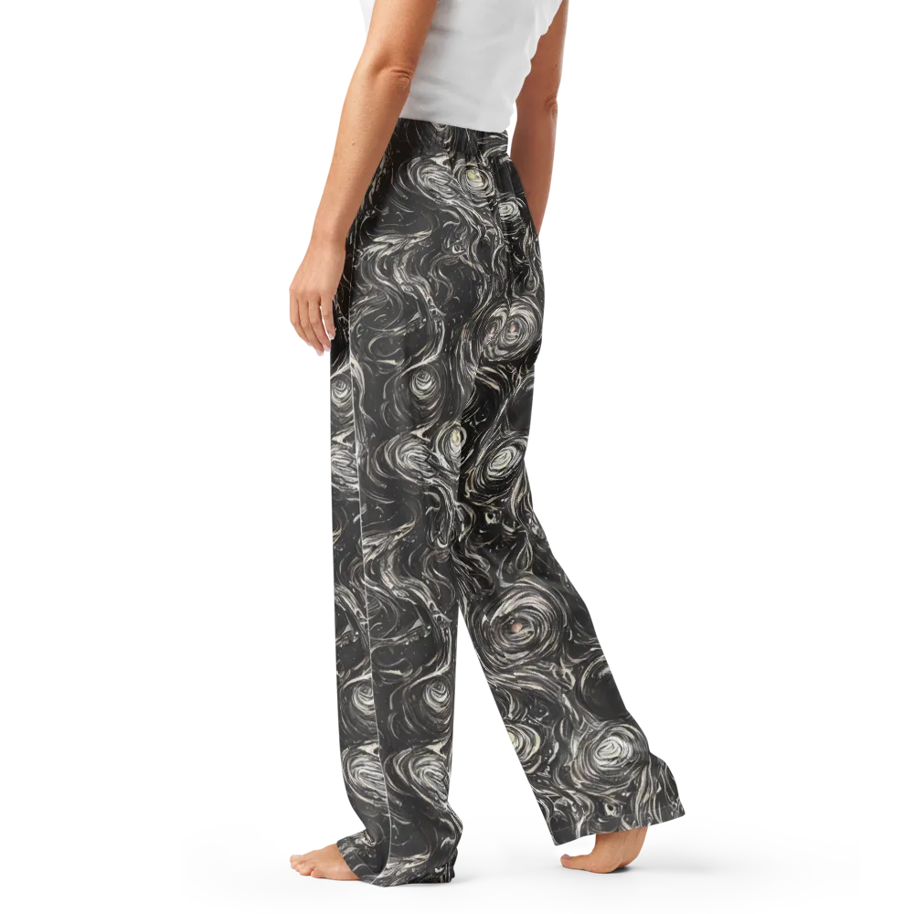 Inkstone Spiral on Women's Pajama Pants — Left
