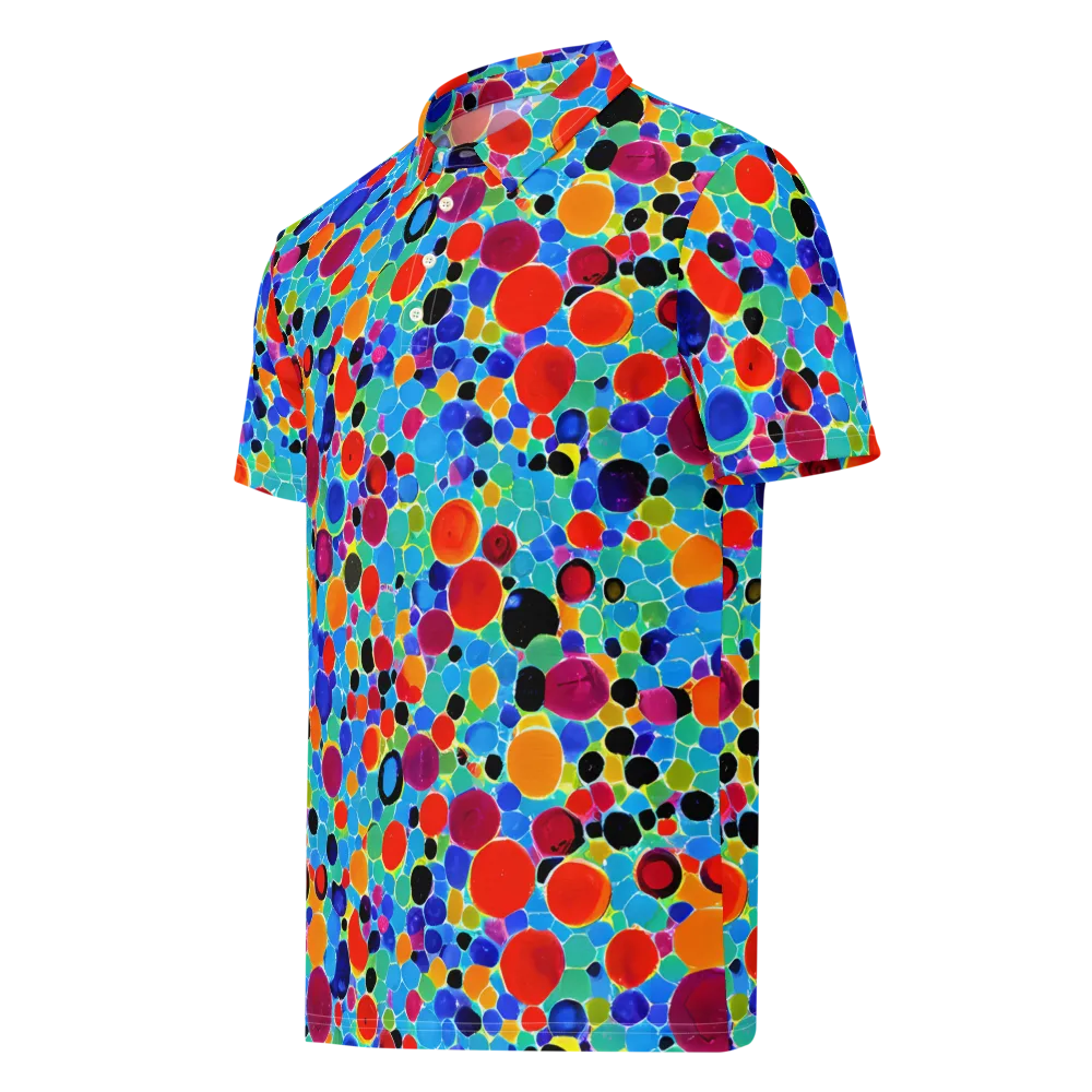 Prismatic Pebbles on Men's Slim Fit Polo Shirt — Left Front