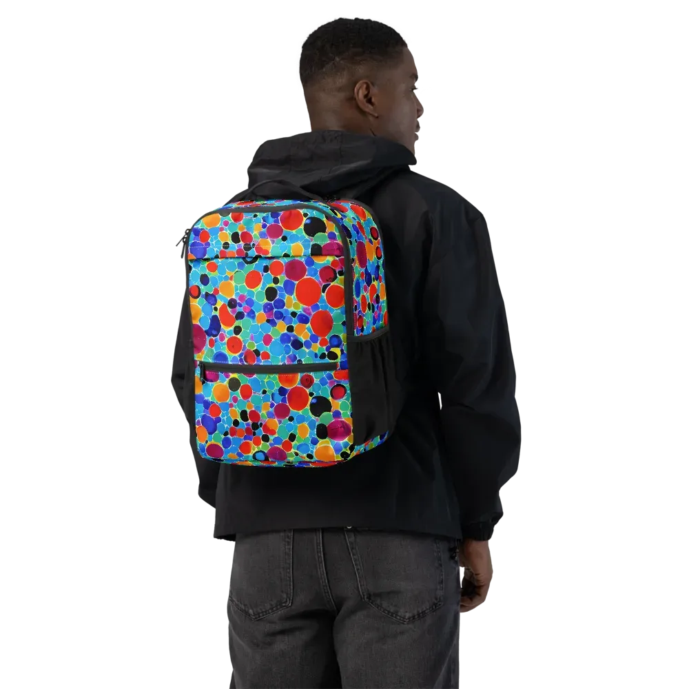 Prismatic Pebbles on Utility Backpack — Back