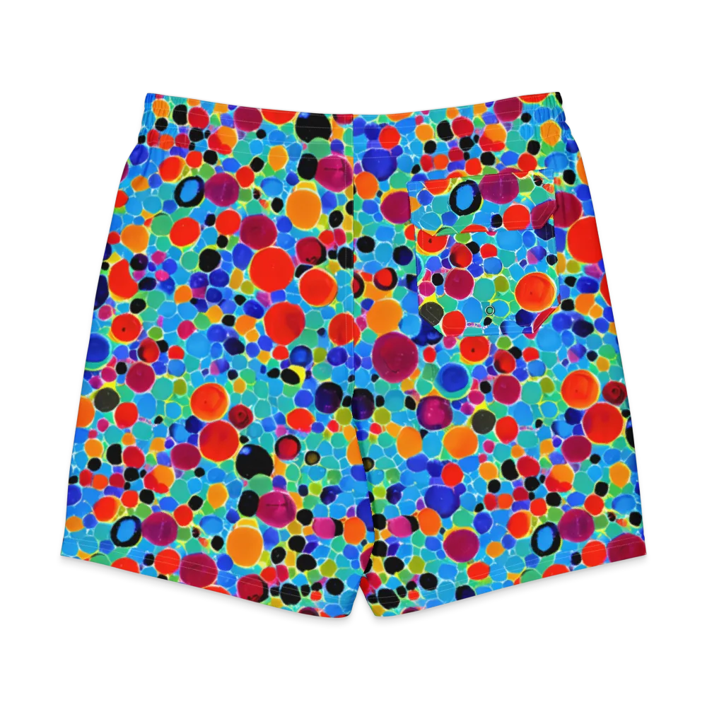 Prismatic Pebbles on Men's Board Shorts — Back