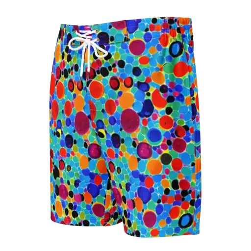Prismatic Pebbles on a Men's Board Shorts