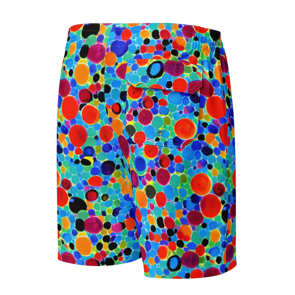 Prismatic Pebbles on Men's Board Shorts — Back