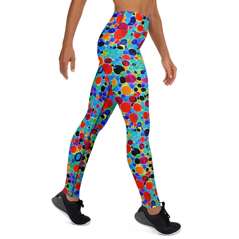 Prismatic Pebbles on Yoga Leggings — Right