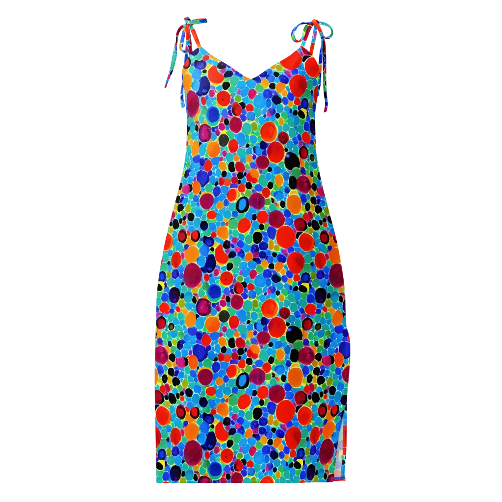 Prismatic Pebbles on Slip Dress — Front